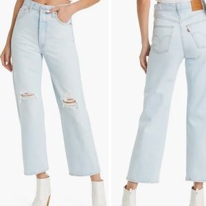 Women's Ripped Ribcage Straight Leg Ankle Nonstretch Jeans
LEVI'S®